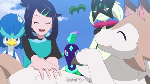 Riko pets the dog, the fat mane rock wolf is cute🐶