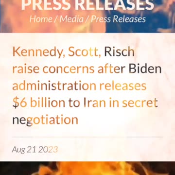 when Biden sent billions over to Iran there's so much money that cannot telling you about