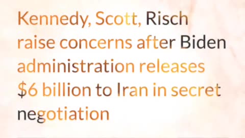 when Biden sent billions over to Iran there's so much money that cannot telling you about