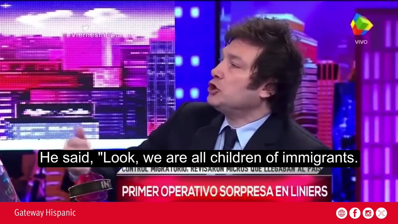 Milei: Incompatibilidad entre inmigración y el mal llamado Estado del Bienestar