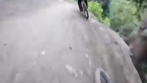 Mountain 🏔️ climbing with cycles with friends