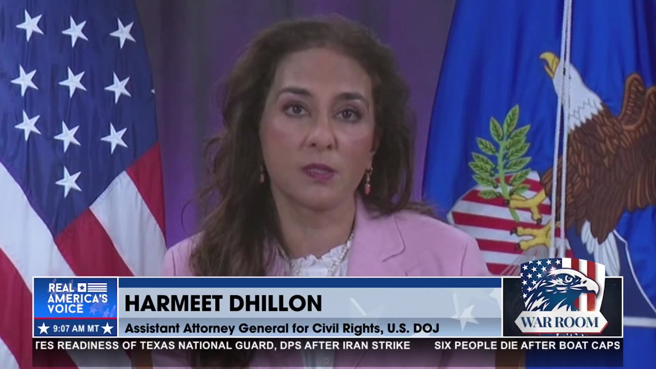 HARMEET DILLION TALKS ABOUT HER ROLE IN THE CIVIL RIGHTS DIVISION