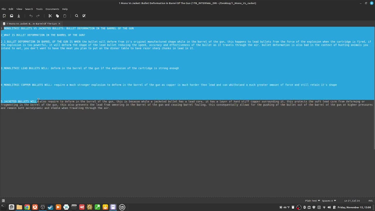 78_Mono Vs Jacket: Bullet Deformation In Barrel Of The Gun