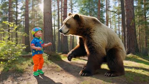 bear playing with an incredible creation this artificial intelligence