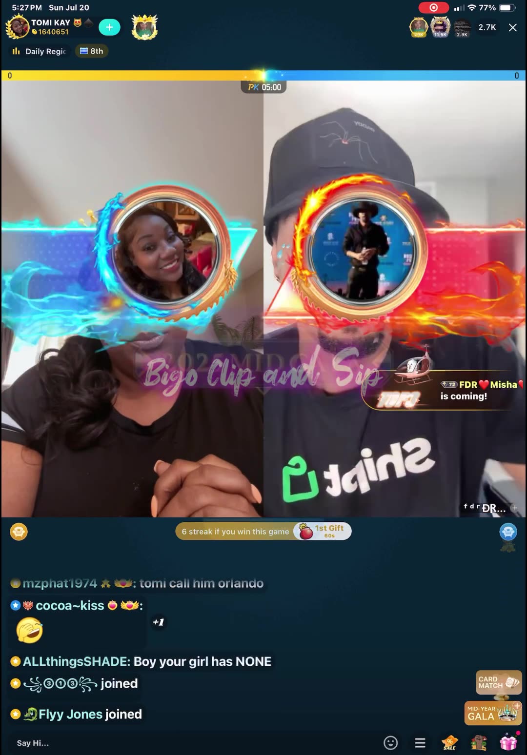 TomiKay relines Droski who comes for her after 21 got mad 7/20/25 #bigoclipandsip