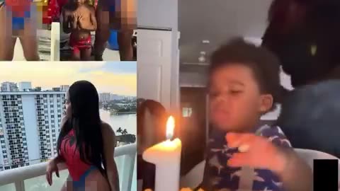 Typical black mother makes their children's birfdays about their ass and twerking