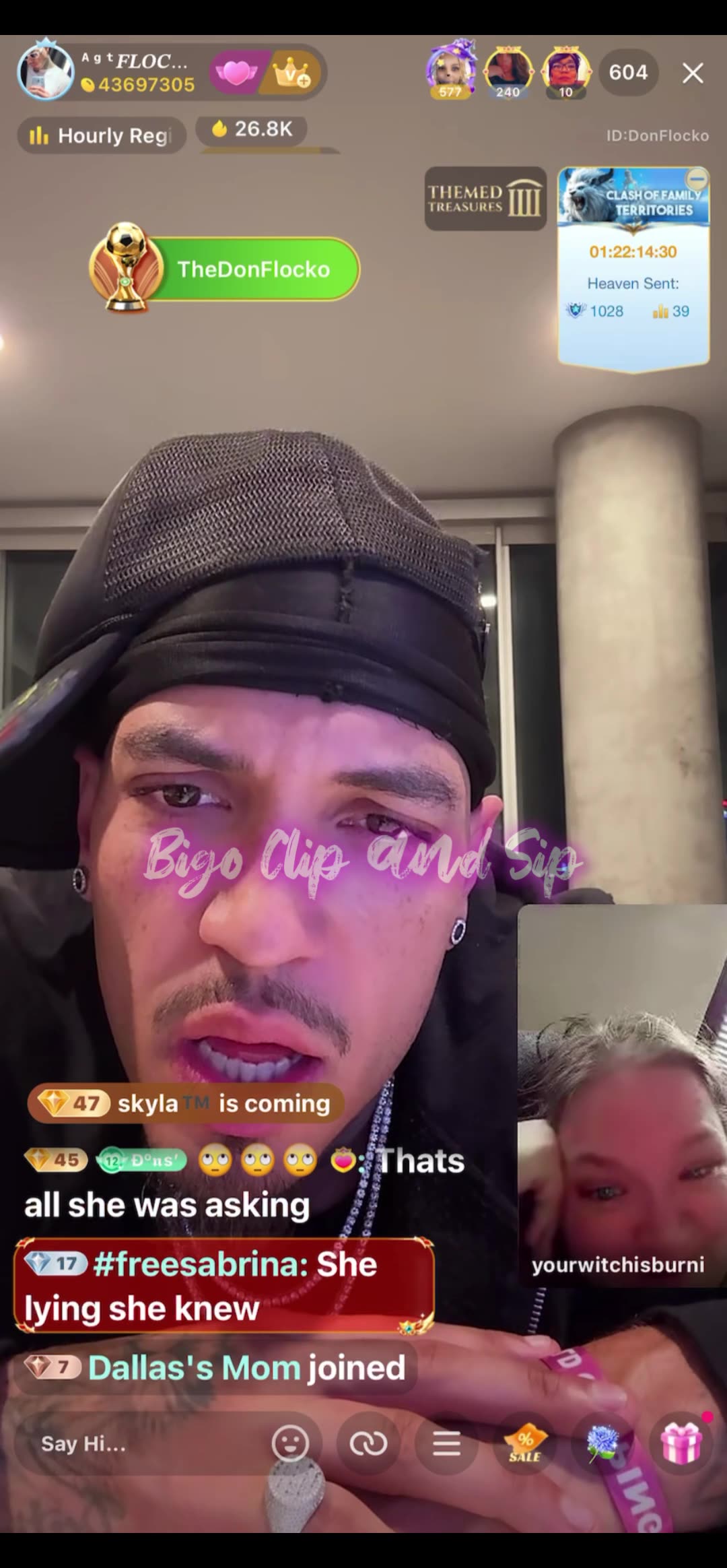 Flocko talks to woman from Germany about using racial slurs 5/24/25 #bigoclipandsip