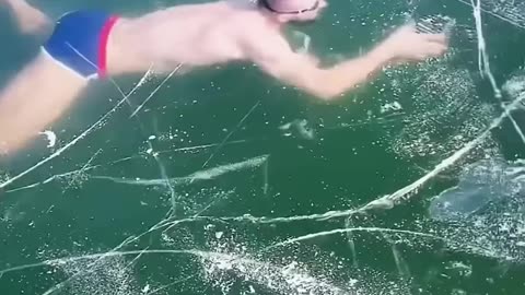 This Man Got Lost Under The Ice