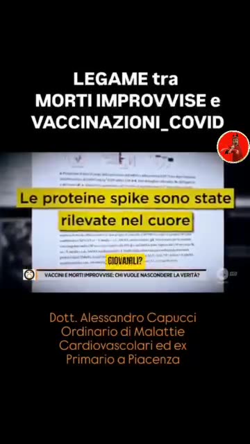 LEGAME TRA MORTI IMPROVVISE E VACCINAZIONI COVID