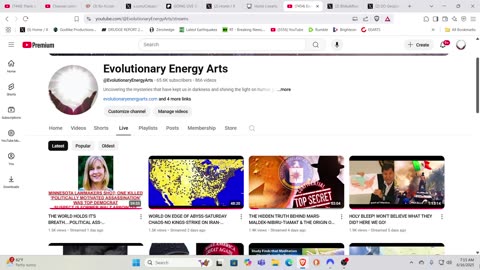 GOING LIVE 9AM CST ON YOUTUBE EVOLUTIONARY ENERGY ARTS-OPEN FORUM!