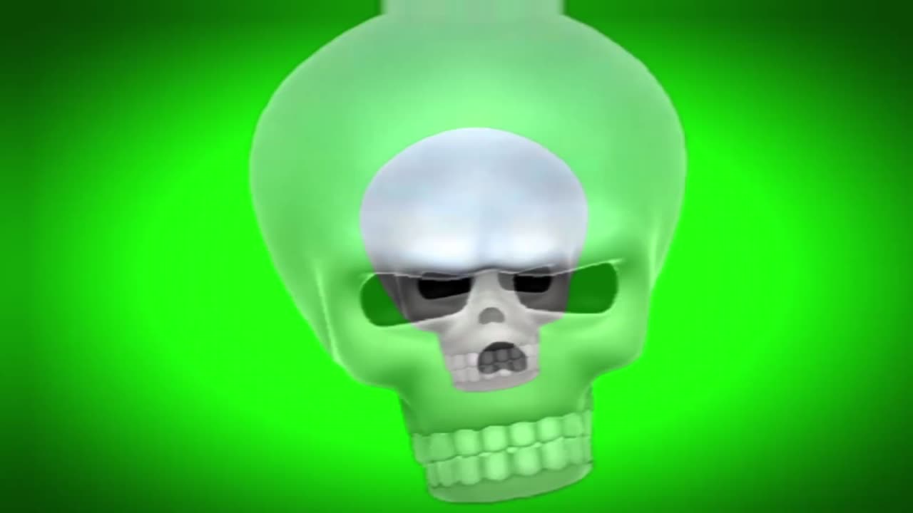 Skull face green screen template _ skull face