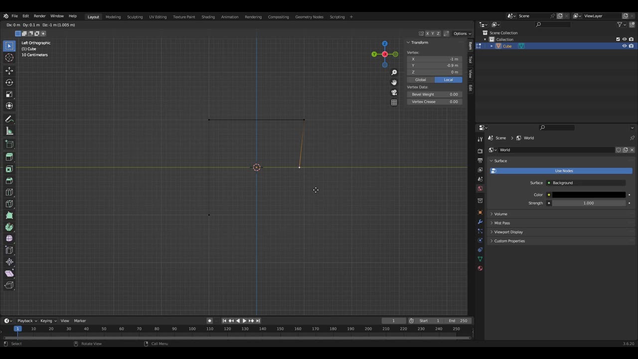 How to make a cube in Blender (fr/en)