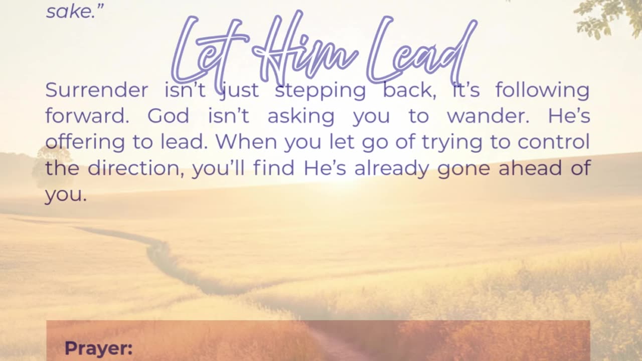 Let Him Lead