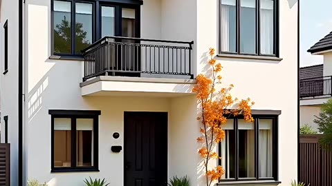 Modern Two-Story House with Elegant Landscaping and Contemporary Design🏠😍🏡