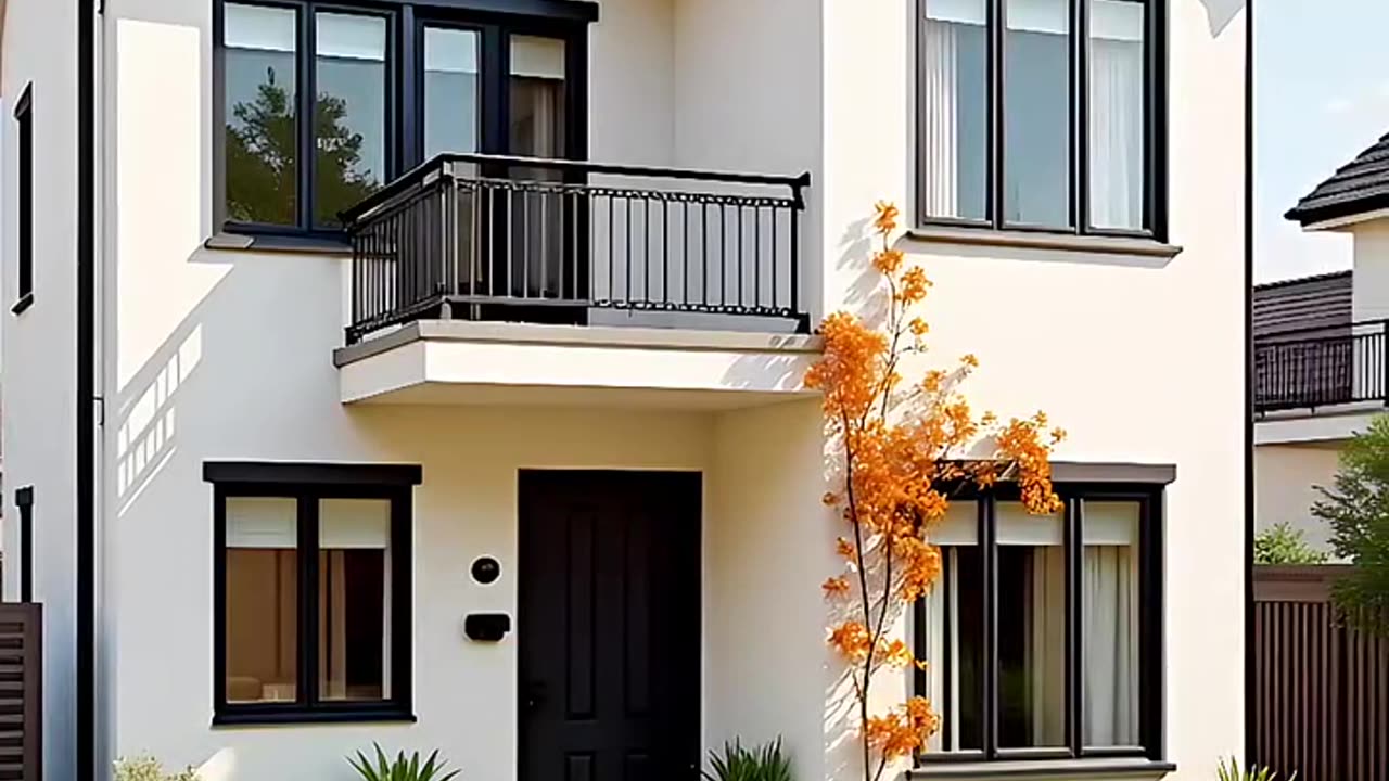 Modern Two-Story House with Elegant Landscaping and Contemporary Design🏠😍🏡