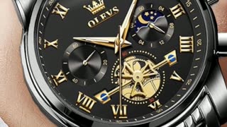 OLEVS Watches Men Waterproof Luxury Big Face Mens Watch Stainless Steel Quartz Analog Dress Watches