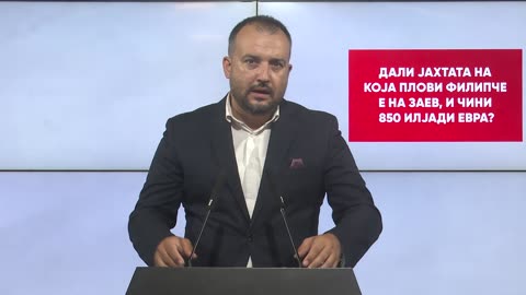 Лефков: Дали јахтата на која плови Филипче е на Заев и чини 850 илјади евра?