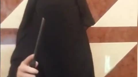 Muslim father teaches daughter how to behead in the name of Allah on doll