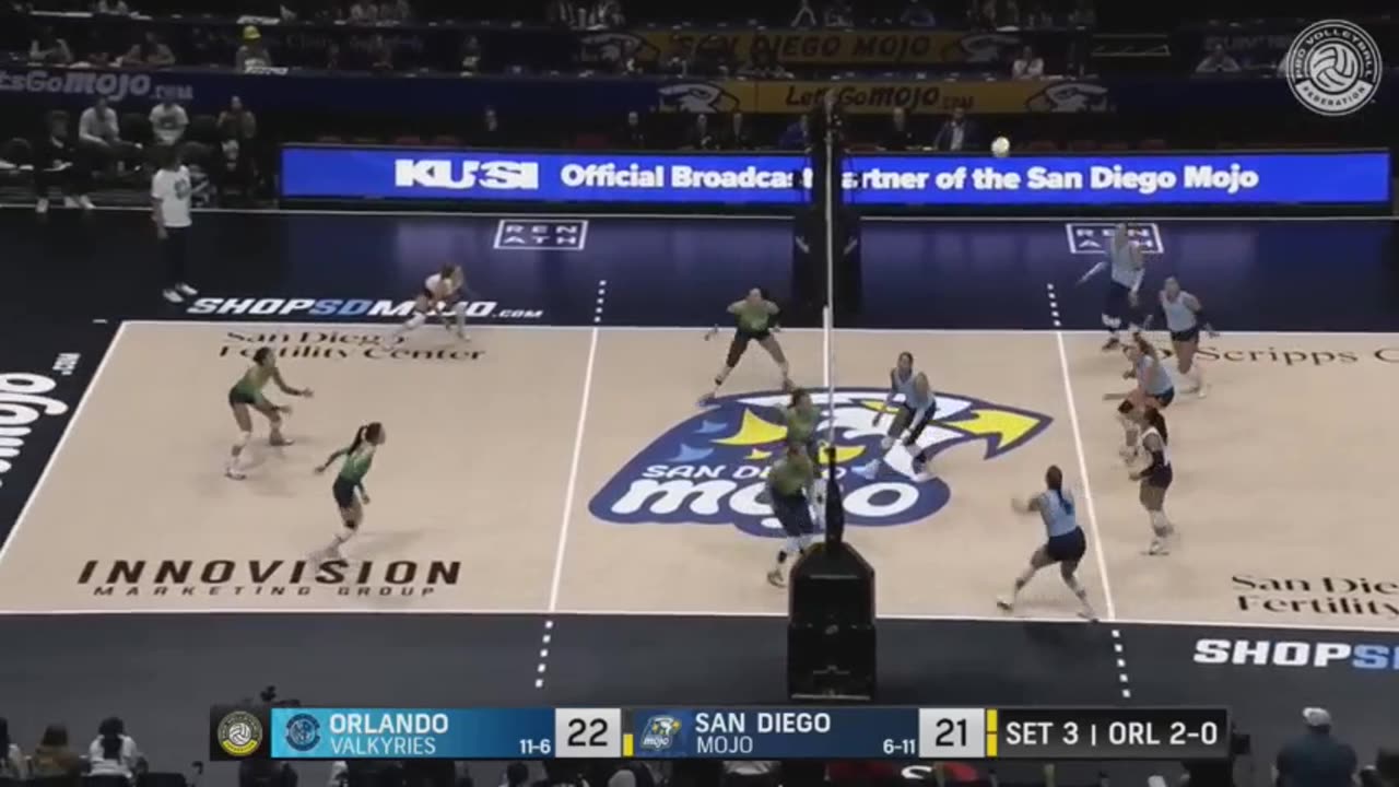 US Sports Volleyball Feat. Orlando Valkyries VS San Diego Mojo HIGHLIGHTS