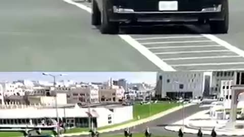 Qatar rolls out the red carpet for Trump's arrival—literally. #foxnews #trump #politics #shorts