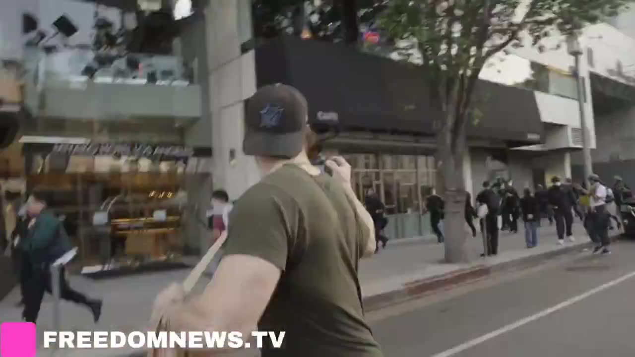 LAPD fire at rioters as they try to disperse ANTI-ICE demonstrations in Los Angeles
