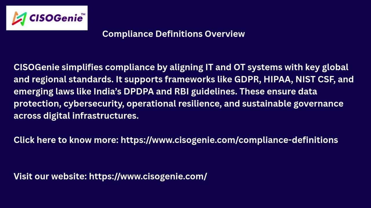 Compliance Definitions Overview