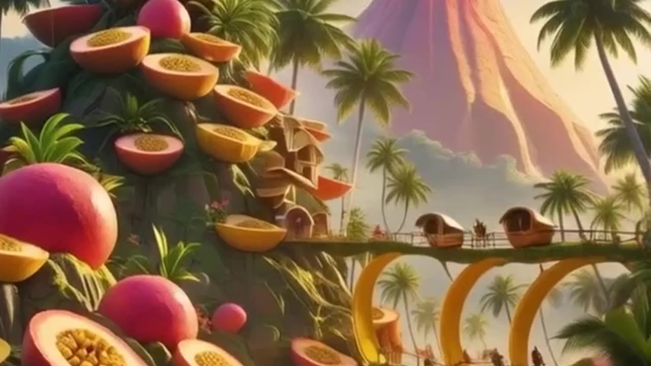 🍇 Miniature Cities & Futuristic Fruit Worlds