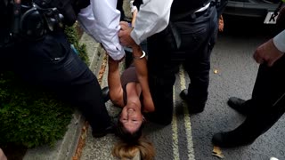 Hundreds arrested at London protest for banned Palestine Action group
