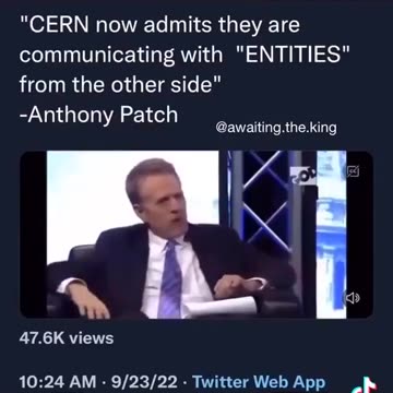 🧐 "CERN now admits they are communicating with "ENTITIES" from the other side"