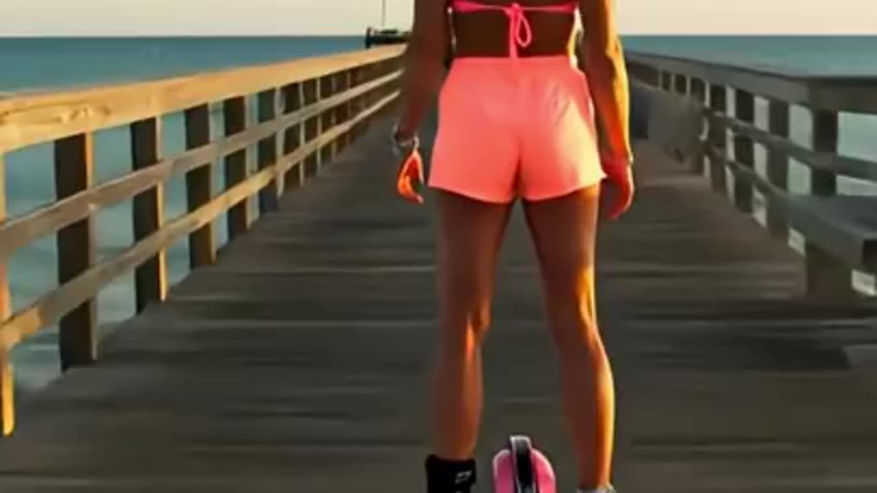 Girl unicycle ride