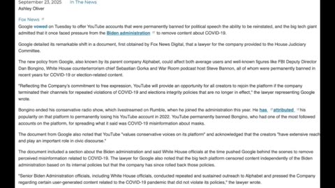 Google to reinstate banned political speech accounts