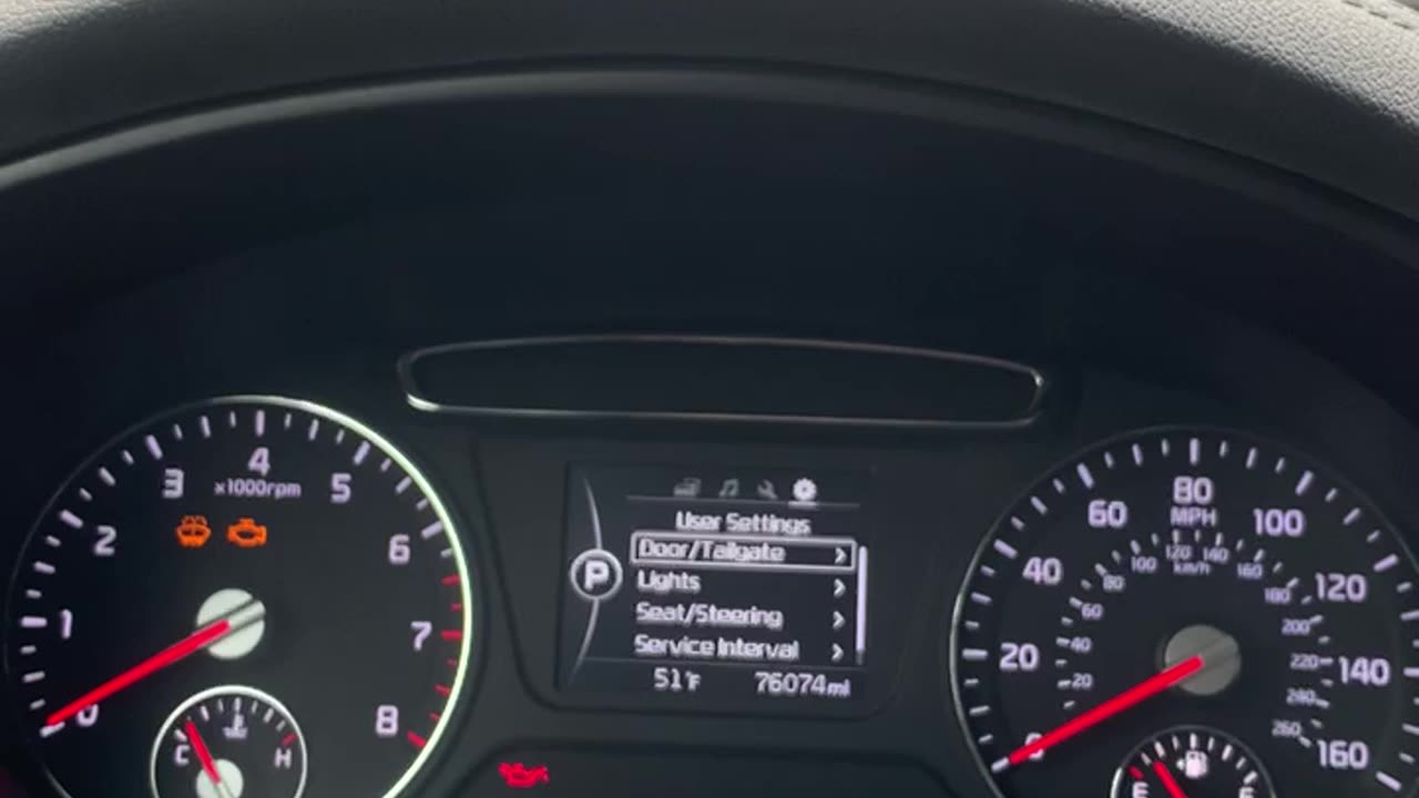 2018 Kia Sorento - Maintenance Reset