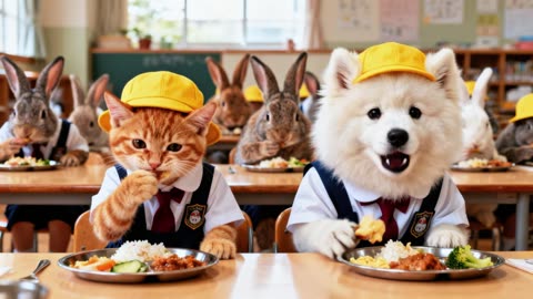 Ginger Kitten’s First Day of Kindergarten! It Makes a Lot of New Friends