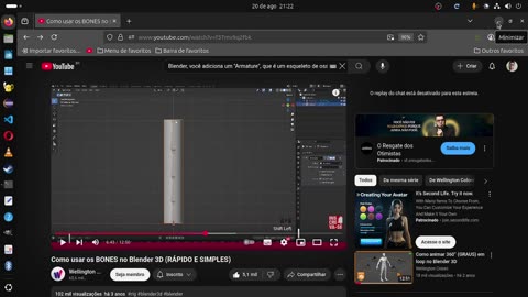 Associando a Armadure a Malha usando blender