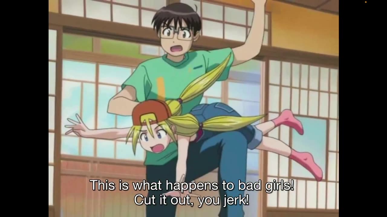 Love Hina 14 - spanking scene with English subtitles