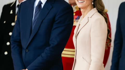 Catherine, Princess of Wales, chose Dior to welcome the President and First Lady of France