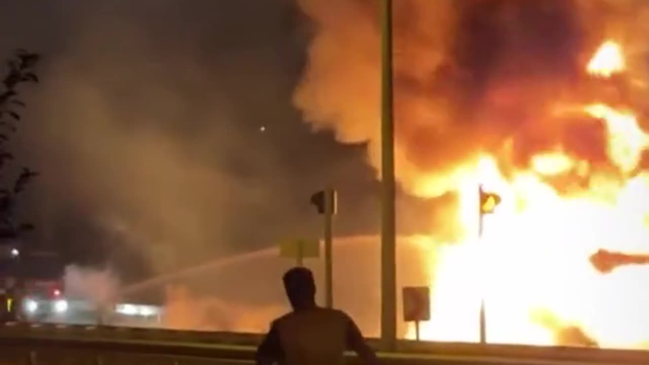 Truck catches fire in Turkey