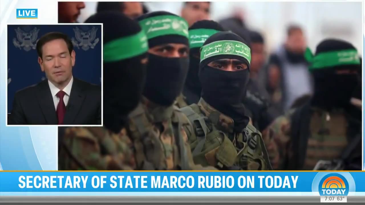 . @SecRubio : "The hostages need to be released. There are 20 living hostages