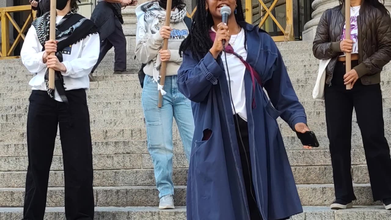 "Money for food and education, not for wars and deportations"