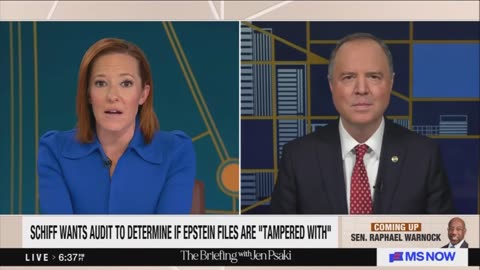 Schiff Raises Concerns About Epstein Files Tampering, Demands Audit of DOJ's Handling on MS Now