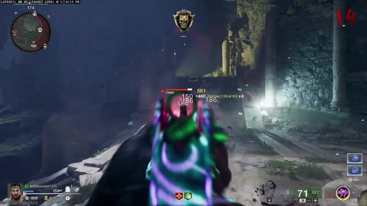 Call of Duty Black Ops 6 No Commentary Solo Round Based Zombies PvE Tomb Gameplay 69th Game