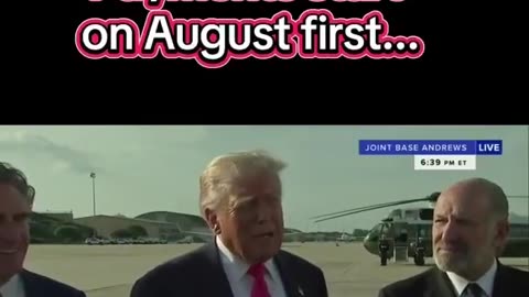 TRUMP’S AUGUST 1 REMARKS — What did he really mean?