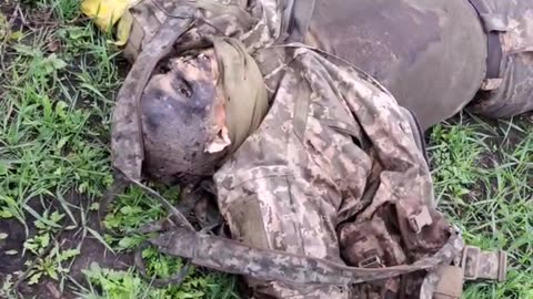 Dead crests after the assault by Russian troops.