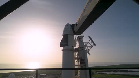 Falcon 9 and Dragon at sunrise ahead of tomorrow’s launch of @Axiom_Space