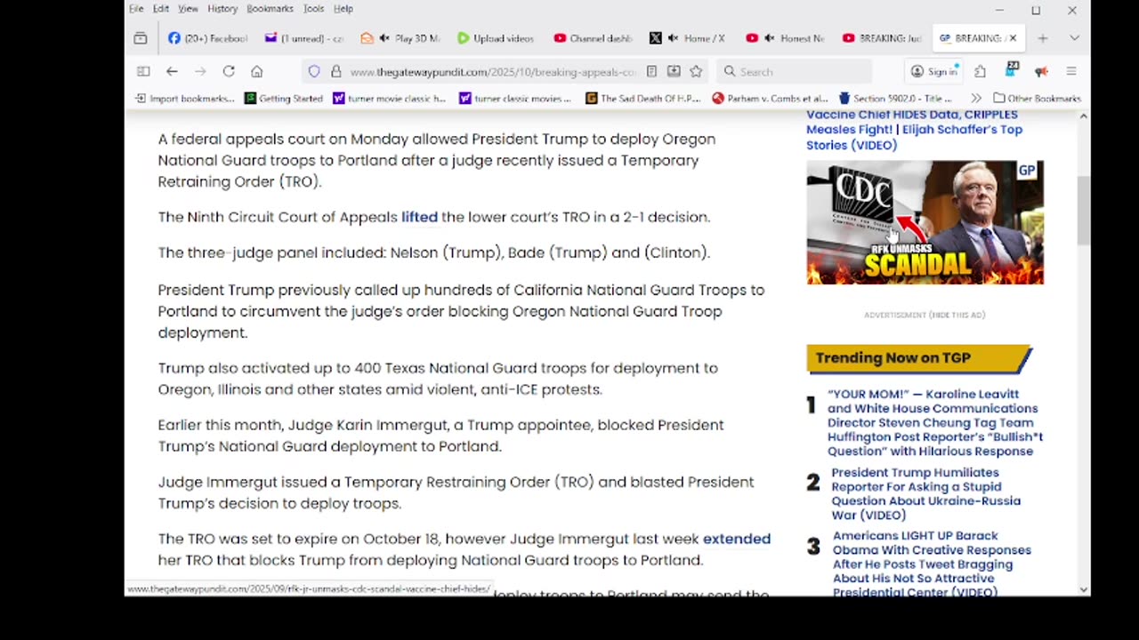 Appeals Court Smacks Down Judge Immergut, Allows Trump to Deploy National Guard Troops to Portland