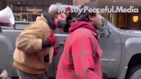 Leftist rioters FORCED a patriot to take off his American flag hoodie under threat of physical harm