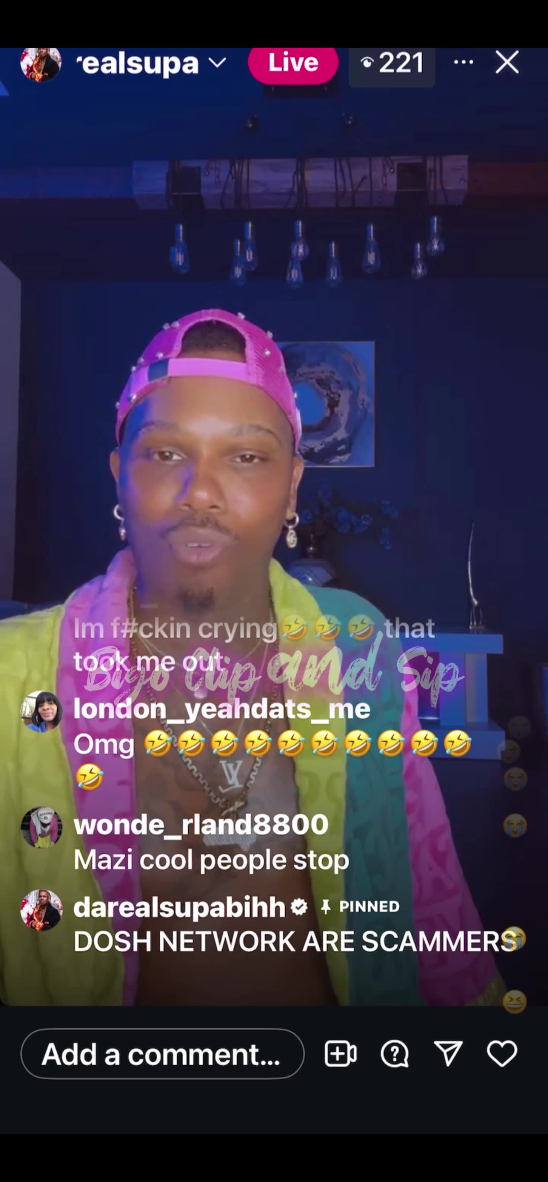 Supa goes live on IG with Stormy n reads Dosh Network 8/14/25 #bigoclipandsip