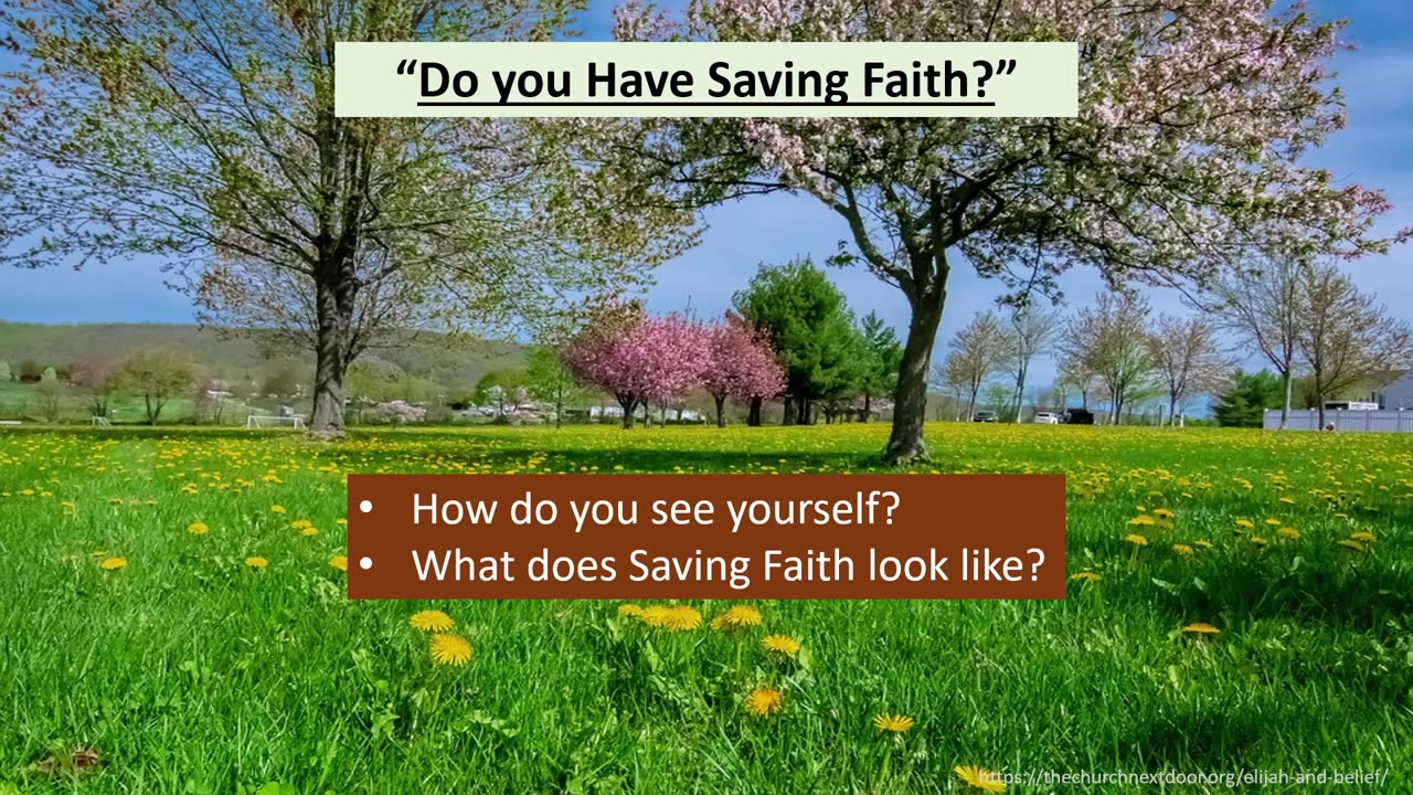 "Do you have Saving Faith?"