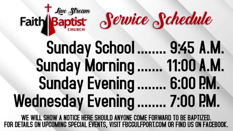 Sunday Morning Service | 05/18/2025 | Faith Baptist Church