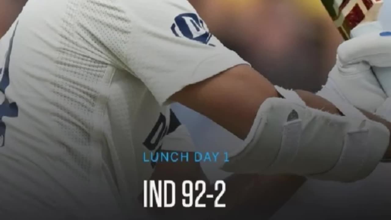 Inda at lunch made 92 for 2 wkts.